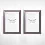 Aberto Design Set de 2 Marcos de Fotos Plata 15 x 21 cm